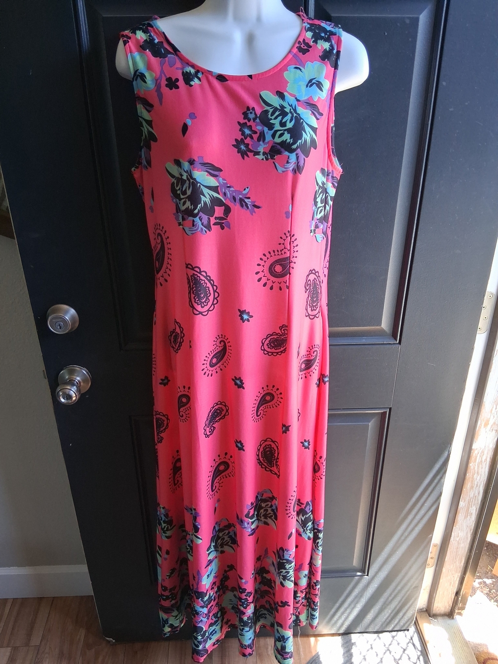 Reborn Coral Paisley & Floral Maxi Dress